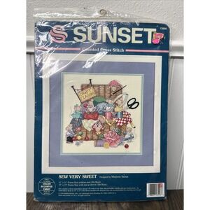 New! Sunset Dimension Cross Stitch Kit Sew Very Sweet 13596 Craft Classes Mice